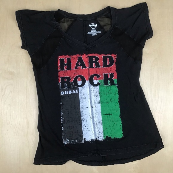 Hard Rock Cafe Dubai Womens Small Cap Sleeve Top T-Shirt - Picture 2 of 6